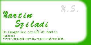 martin sziladi business card